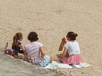 Eating Sandwiches On The Beach...